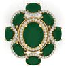 Image 1 : 9.86 CTW Royalty Designer Emerald & VS Diamond Ring 18K Yellow Gold - REF-218K2R - 39293