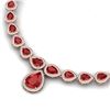 Image 1 : 51.41 CTW Royalty Ruby & VS Diamond Necklace 18K Rose Gold - REF-1018H2W - 39424