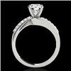 Image 1 : 1.4 CTW H-SI/I Certified Diamond Bypass Solitaire Ring 10K White Gold - REF-190X9T - 35072