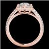 Image 1 : 1.5 CTW H-SI/I Certified Diamond Solitaire Halo Ring 10K Rose Gold - REF-180F2M - 34257