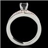 Image 1 : 1.3 CTW Certified Vs Black Diamond Solitaire Ring Two Tone 10K White & Rose Gold - REF-77F3M - 35290