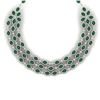 85.81 CTW Royalty Emerald & VS Diamond Necklace 18K Rose Gold - REF-1618T2X - 38941