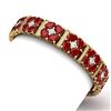 Image 1 : 39.78 CTW Royalty Ruby & VS Diamond Bracelet 18K Yellow Gold - REF-636K4R - 39017
