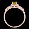 Image 1 : 1.33 CTW Certified Si Fancy Intense Yellow Diamond Solitaire Ring 10K Rose Gold - REF-161X8T - 35321