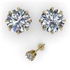 Image 1 : 4.0 CTW VS/SI Diamond Stud Solitaire Earrings 14K Yellow Gold - REF-1936R4K - 29557