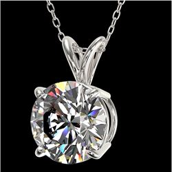 2 CTW Certified H-SI/I Quality Diamond Solitaire Necklace 10K White Gold - REF-561N5Y - 33230