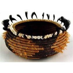 Pomo Indian Feather Basket