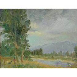 Alonzo Victor Lewis - Oil on Board