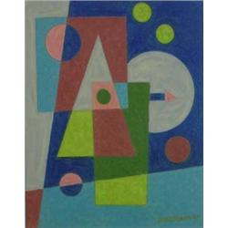 Emil Bisttram - Encaustic on Paper