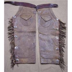 Shotgun Style Chaps, Fringe & Conchos