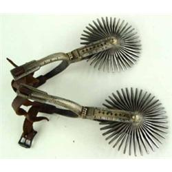 Chilean Spurs with Silver Overlay