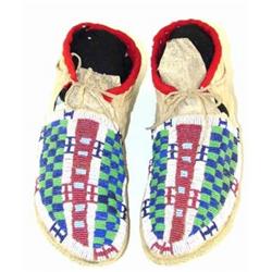 Northern Plains Indian Beaded Moccasins