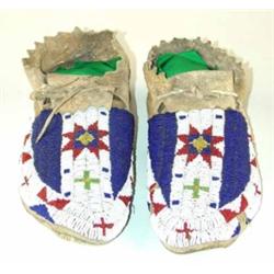 Northern Plains Indian Beaded Moccasins