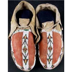 Southern Plains Indian Beaded Moccasins