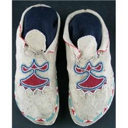Kiowa Indian Beaded Moccasins