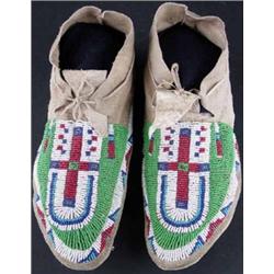 Sioux Indian Beaded Moccasins