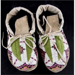 Sioux Indian Beaded Moccasins