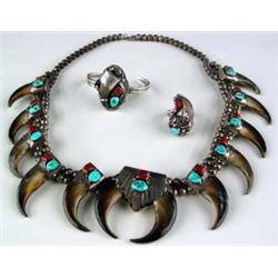3pc Bear Claw Jewelry Set