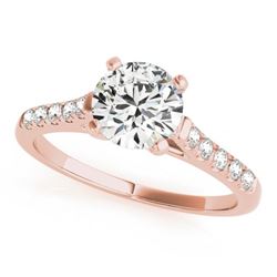 0.77 CTW Certified VS/SI Diamond Solitaire Ring 18K Rose Gold - REF-118K8R - 27577