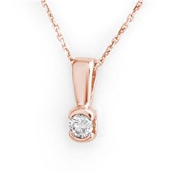 0.25 CTW Certified VS/SI Diamond Necklace 14K Rose Gold - REF-30M4F - 10158