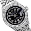 Image 1 : Rolex Ladies Stainless Steel, Diamond Dial & Diamond Bezel, Saph Crystal - REF-376W4K