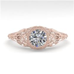 0.50 CTW VS/SI Diamond Solitaire Engagement Ring 18K Rose Gold - REF-104F8M - 36017