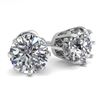 Image 1 : 2.0 CTW VS/SI Diamond Stud Solitaire Earrings 18K White Gold - REF-490M4F - 35685