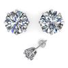 Image 2 : 2.0 CTW VS/SI Diamond Stud Solitaire Earrings 18K White Gold - REF-490M4F - 35685