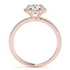 Image 2 : 1.25 CTW Certified VS/SI Diamond Solitaire Halo Ring 18K Rose Gold - REF-368M9F - 26201