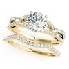 Image 1 : 1.5 CTW Certified VS/SI Diamond Solitaire 2Pc Wedding Set 14K Yellow Gold - REF-378X2T - 31891