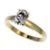 Image 1 : 1 CTW Certified VS/SI Quality Oval Diamond Solitaire Ring 10K Yellow Gold - REF-270X3T - 32993