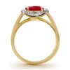 Image 2 : 2.33 CTW Ruby & Diamond Mens Ring 10K Yellow Gold - REF-47K6R - 13492