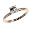 Image 2 : 0.50 CTW Certified VS/SI Quality Cushion Cut Diamond Solitaire Ring 10K Rose Gold - REF-77M6F - 3287