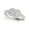 Image 2 : 1 CTW Certified VS/SI Diamond 2 Stone Solitaire Ring 18K White Gold - REF-148W9H - 28239
