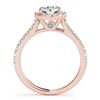 Image 2 : 1.4 CTW Certified VS/SI Diamond Solitaire Halo Ring 18K Rose Gold - REF-377M6F - 26393