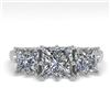 Image 1 : 2.0 CTW Past Present Future VS/SI Princess Diamond Ring 18K White Gold - REF-414T2X - 35916