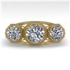 Image 1 : 2 CTW Past Present Future VS/SI Diamond Ring 18K Yellow Gold - REF-421N6Y - 36064