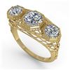 Image 2 : 2 CTW Past Present Future VS/SI Diamond Ring 18K Yellow Gold - REF-421N6Y - 36064