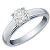 Image 1 : 0.60 CTW Certified VS/SI Diamond Solitaire Ring 14K White Gold - REF-173M3F - 12052