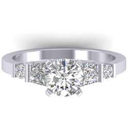 1.69 CTW Certified VS/SI Diamond Solitaire Ring 14K White Gold - REF-392K8R - 30393