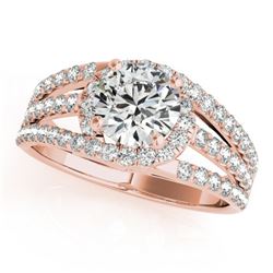 1 CTW Certified VS/SI Diamond Solitaire Wedding Ring 18K Rose Gold - REF-152K2R - 27976