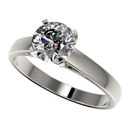 1.55 CTW Certified H-SI/I Quality Diamond Solitaire Engagement Ring 10K White Gold - REF-410W9H - 36