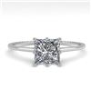 Image 1 : 1.0 CTW VS/SI Princess Diamond Solitaire Engagement Ring 18K White Gold - REF-287M4F - 35895