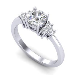1 CTW VS/SI Diamond Solitaire Ring 18K White Gold - REF-227H3W - 36935