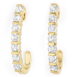 0.75 CTW Certified VS/SI Diamond Earrings 14K Yellow Gold - REF-66F8M - 13998