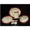 Image 1 : New - Ralph Lauren  - Southport Red - Completer Set - teapot, creamer, sugar, 2 platters, 2 open veg