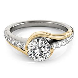 1.25 CTW Certified VS/SI Diamond Solitaire Ring 18K White & Yellow Gold - REF-388K2R - 28177