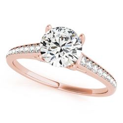 2 CTW Certified VS/SI Diamond Solitaire Wedding Ring 18K Rose Gold - REF-599K2R - 27466