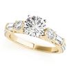 Image 2 : 2 CTW Certified VS/SI Diamond Pave Solitaire Ring 18K Yellow Gold - REF-452M2F - 28109