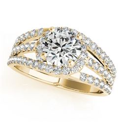 1.25 CTW Certified VS/SI Diamond Solitaire Ring 18K Yellow Gold - REF-225H6W - 27980